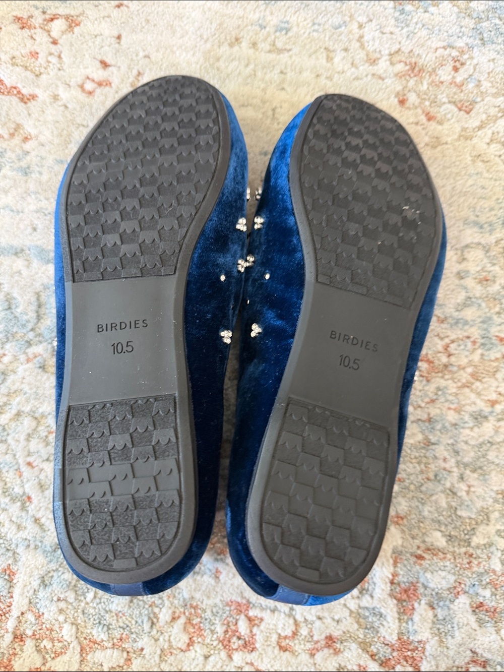 Birdies Blue Velvet Star-Embellished Loafers - Picture 2 of 2